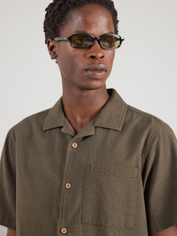 INDICODE JEANS Regular fit Skjorta 'Drill' i grön