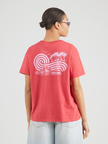 RIP CURL - Camiseta 'OCEAN BREAK' en rojo: frente