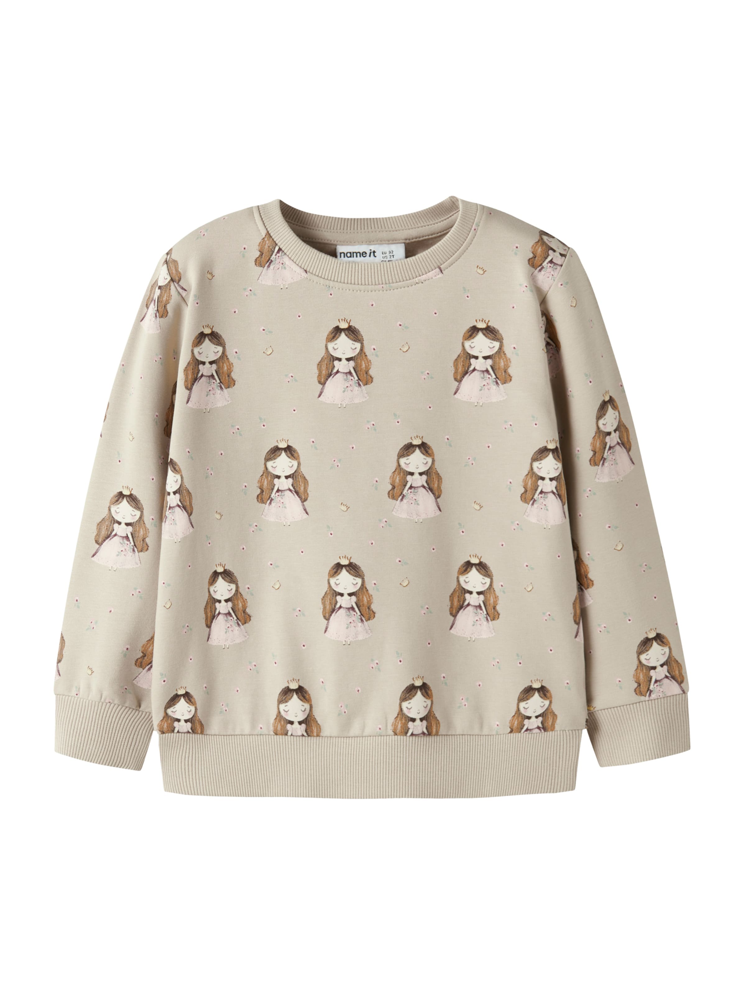 Bluză de molton 'NMFRONESSE' de la NAME IT pe gri: față