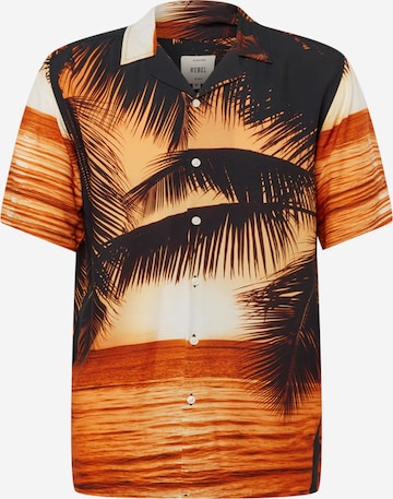 Redefined Rebel Button Up Shirt 'Gael' in Orange: front