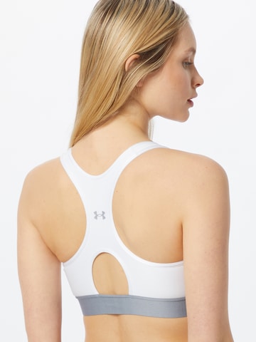 Bustier Soutien-gorge de sport 'Armour Mid Keyhole' UNDER ARMOUR en blanc