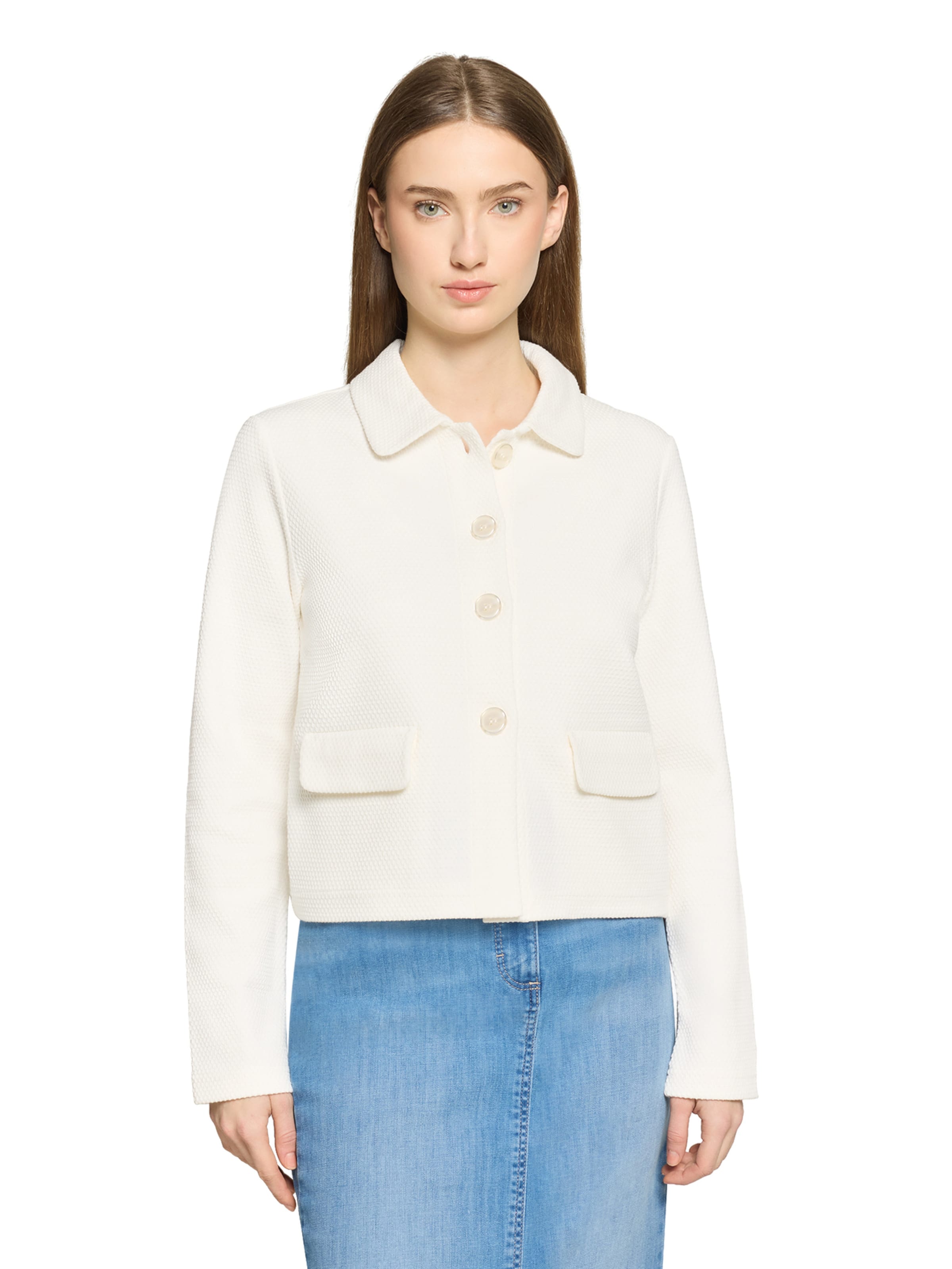 Betty Barclay Sweatvest in Wit: voorkant