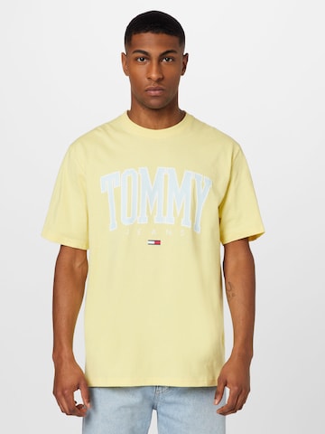 TOMMY HILFIGER Тениска в жълто: отпред