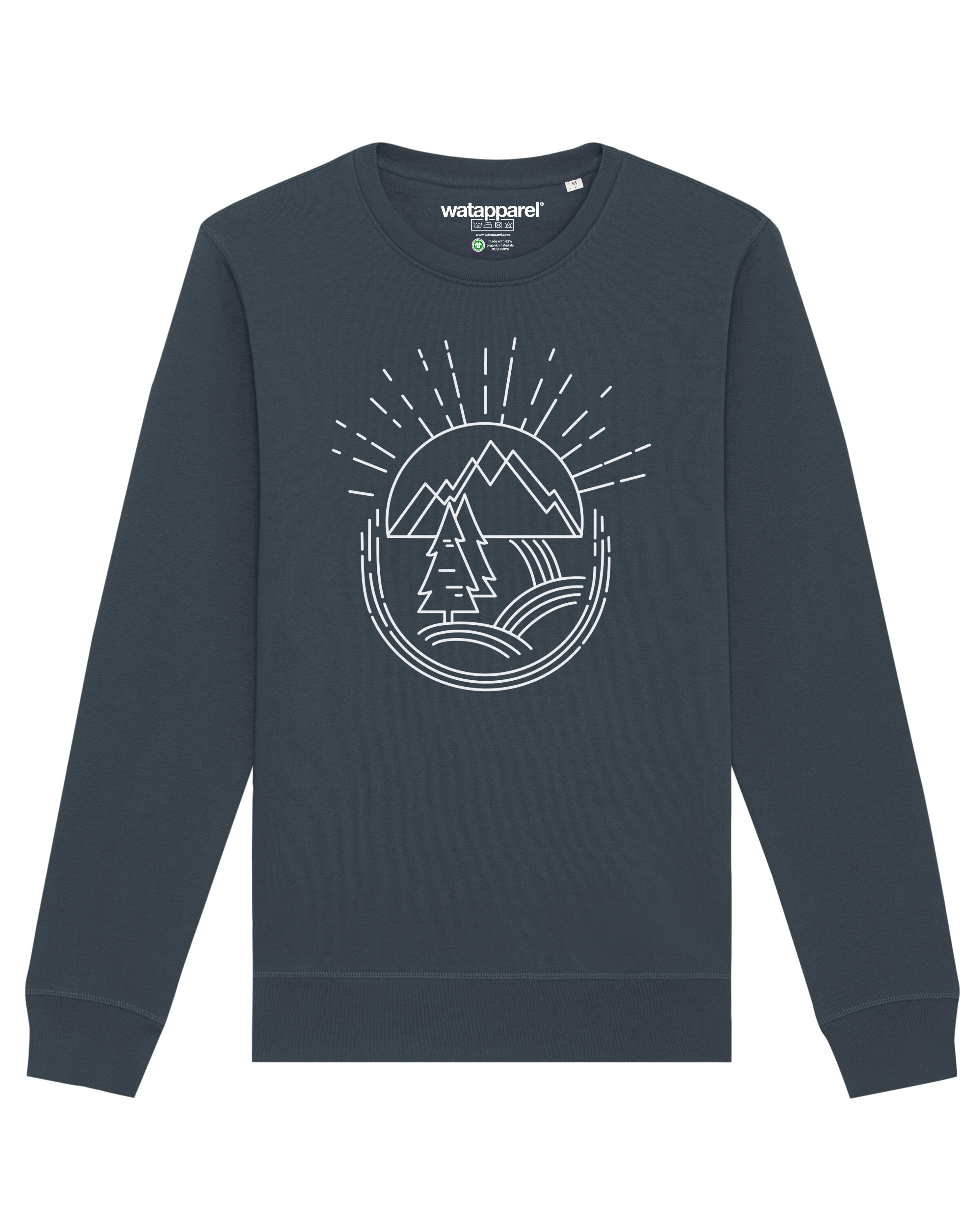 Watapparel Sweatshirt ' Natur ist schön ' in Grau: Vorderseite