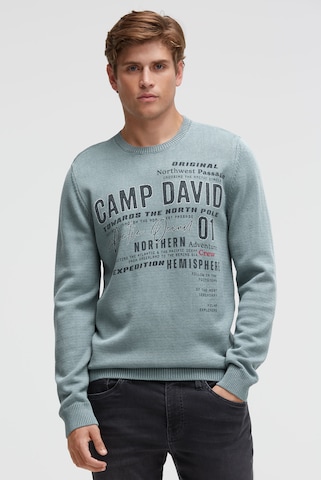 Pull-over CAMP DAVID en vert : devant