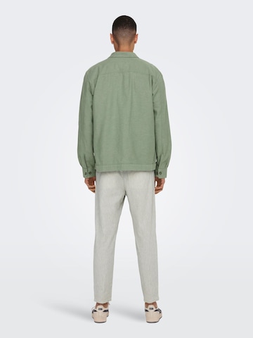Only & Sons Regular fit Overhemd 'Kennet' in Groen