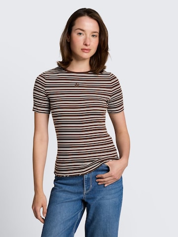 TOM TAILOR DENIM T-Shirt in Braun: Vorderseite
