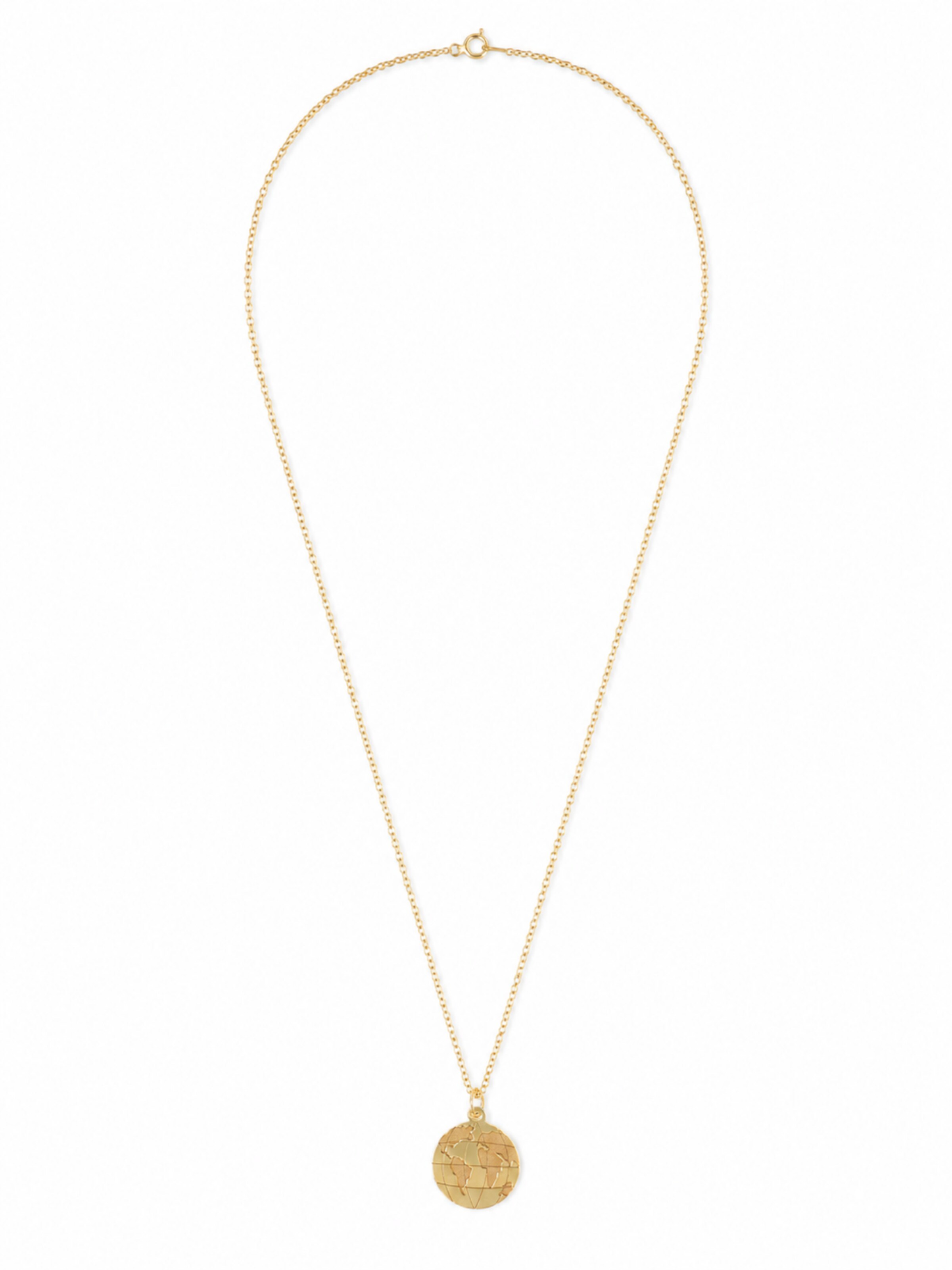 Fräulein Wunder Kette 'Weltkugel Sterling Silber'‌‌‌‌‌ in Gold: Vorderseite