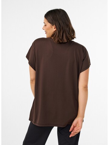 Active by Zizzi - Camisa 'ABASIC' em castanho