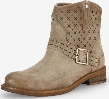 Felmini Wide Fit Stiefelette in Grau: Vorderseite