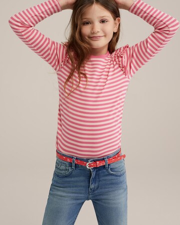 WE Fashion Shirt 'Meisjes' in Roze: voorkant