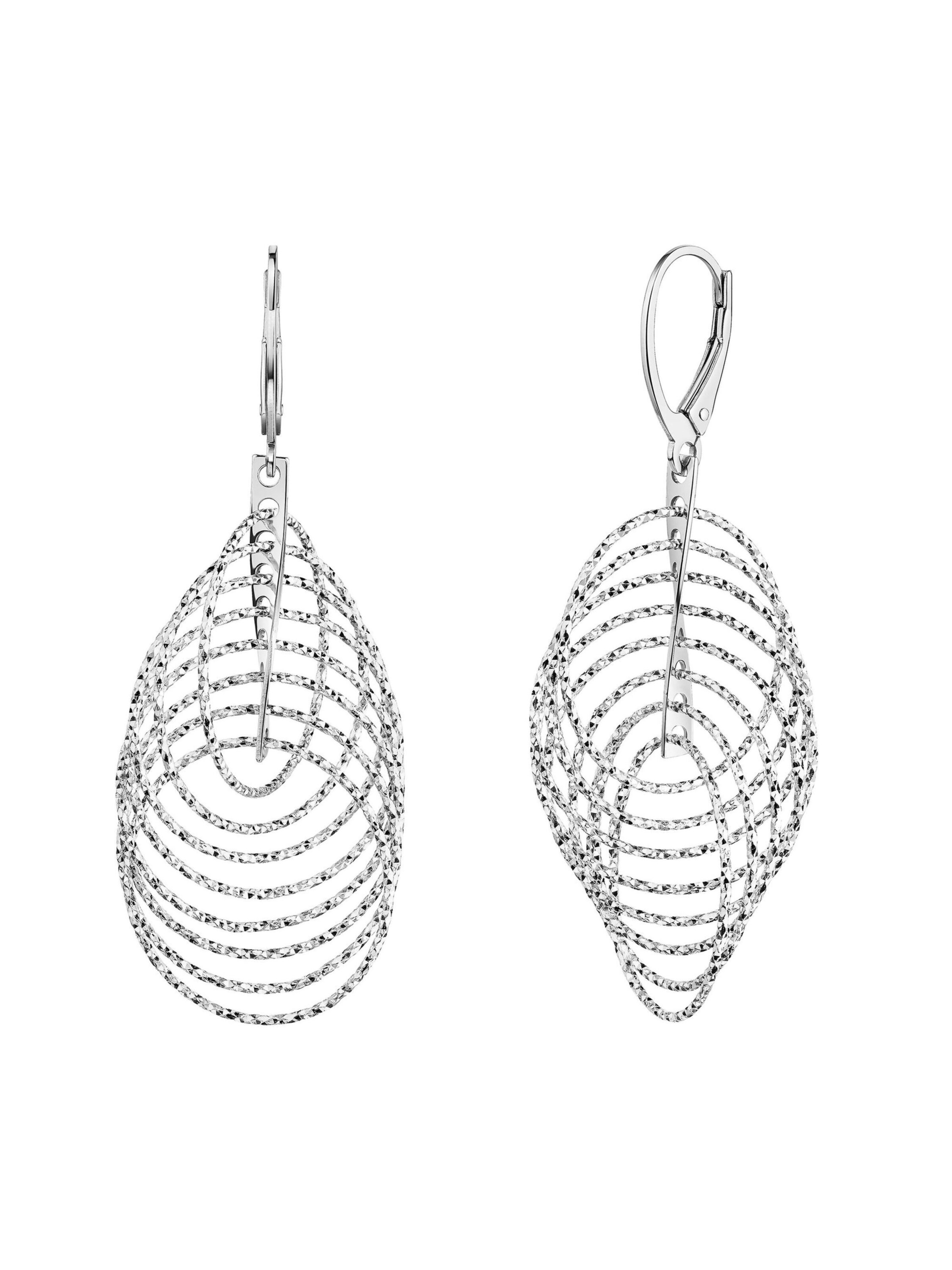 Boucles d'oreilles CELESTA en argent : devant