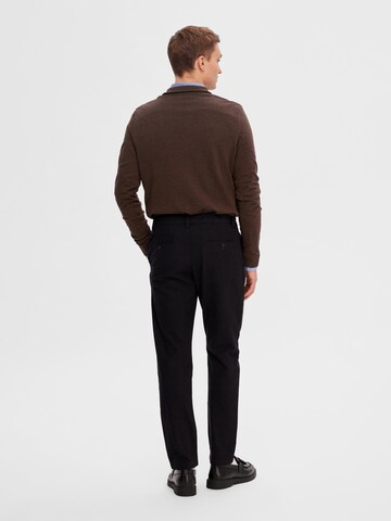 Regular Pantalon chino 'Miles' SELECTED HOMME en noir