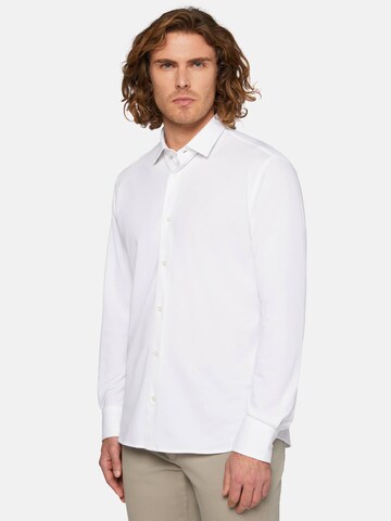 Coupe regular Chemise Boggi Milano en blanc : devant