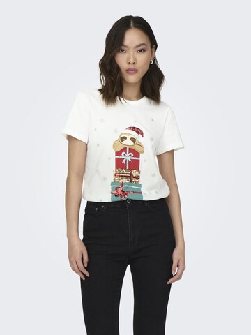 ONLY Shirt 'YRSA' in Weiß: Vorderseite