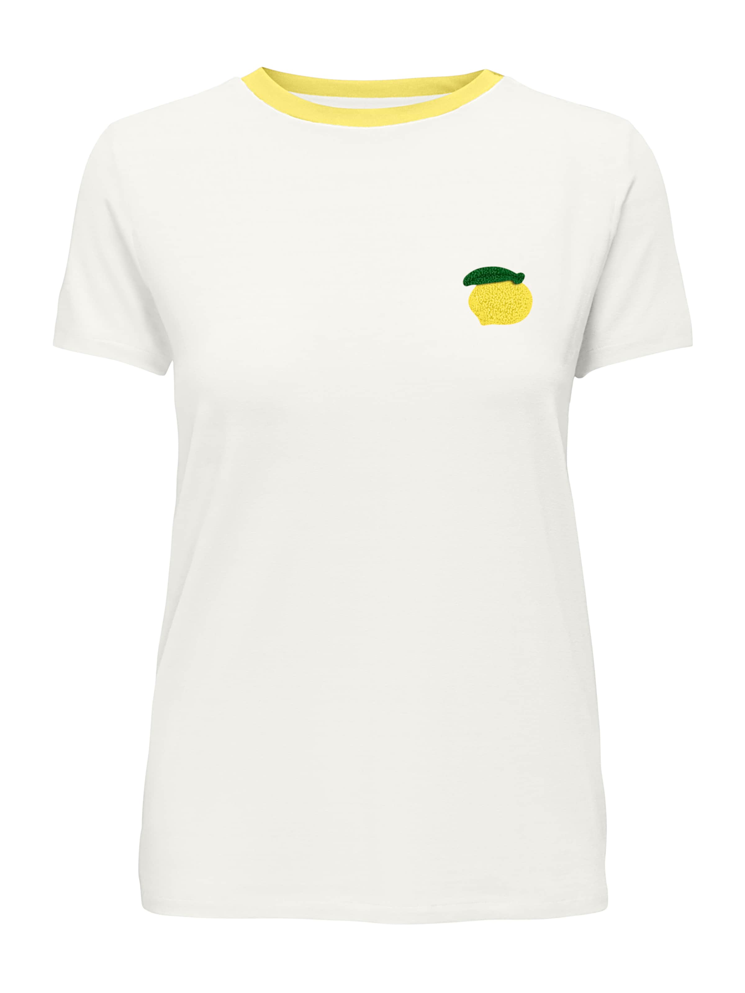 ONLY Тениска 'ONLHEART' в бяло: отпред