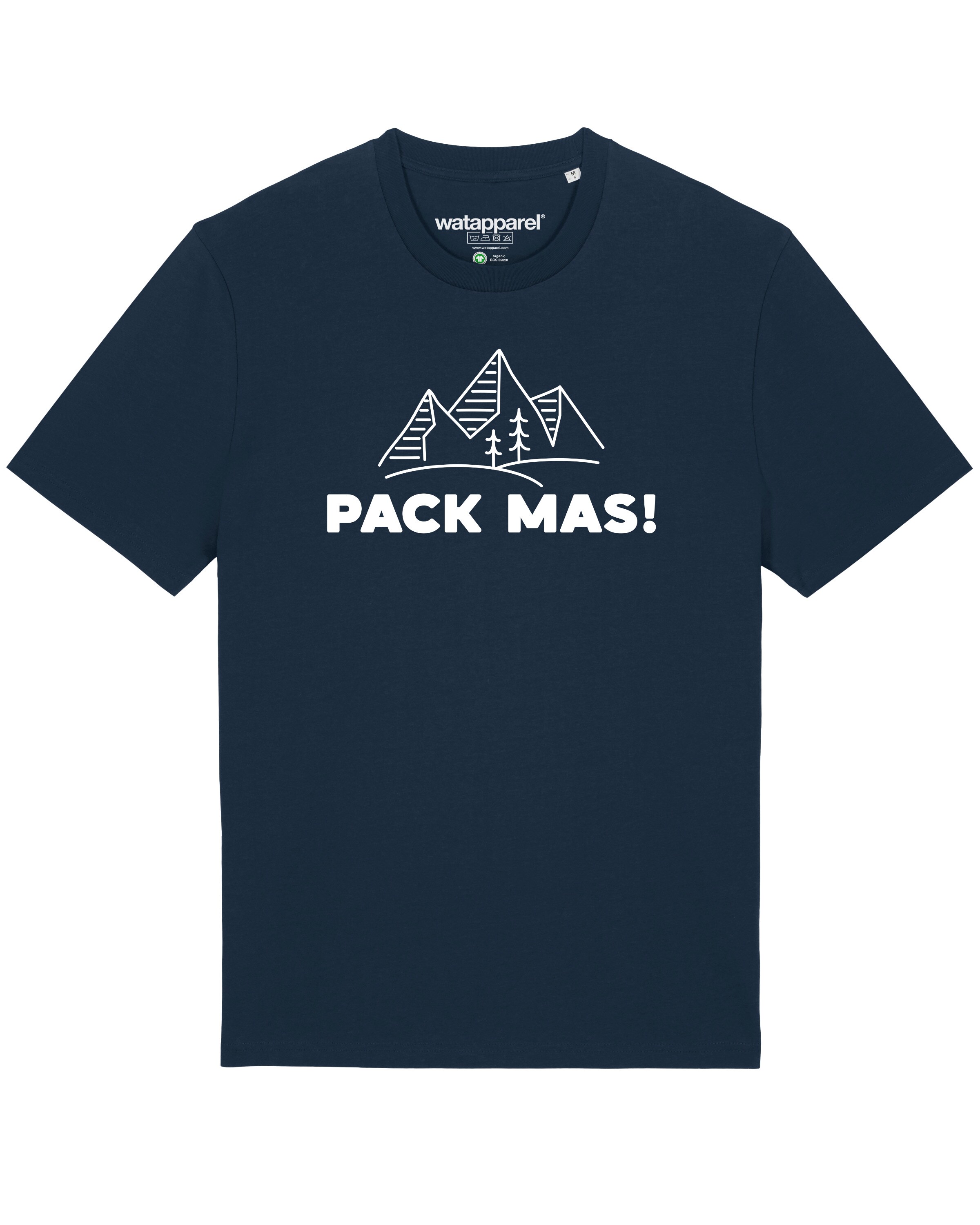 Watapparel Shirt 'Pack mas!' in Blauw: voorkant