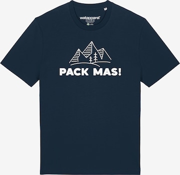 Watapparel Shirt 'Pack mas!' in Blau: Vorderseite
