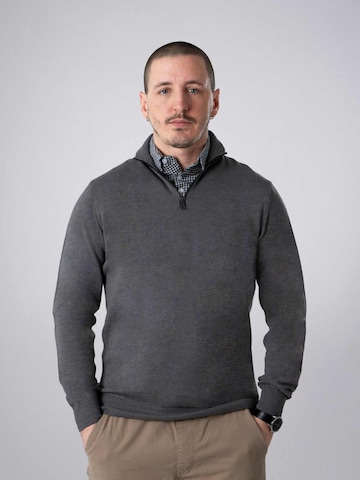PANTONECLO Pullover 'Pantoneclo Men’s Mock Sweater' i grå