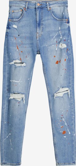 Bershka Jeans in Night blue / Light blue / Dark orange / White, Item view