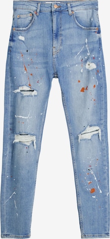 Bershka Skinny Jeans in Blue: front