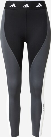 ADIDAS PERFORMANCE Skinny Sportbroek in Grijs: voorkant