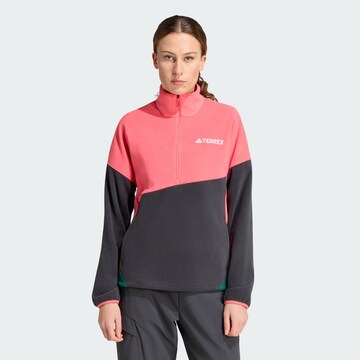 Pull-over de sport 'Multi Climawarm' ADIDAS TERREX en rose : devant
