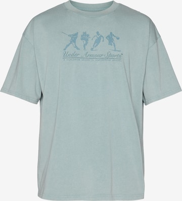 T-Shirt fonctionnel 'ATHLETES' UNDER ARMOUR en bleu : devant