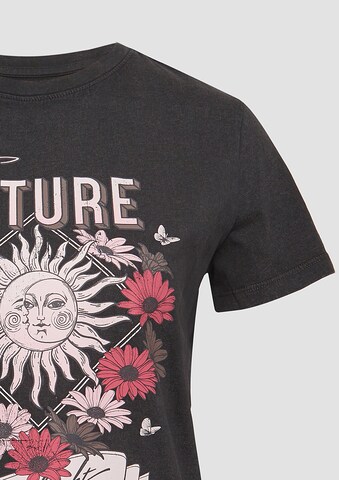 QS T-Shirt in Schwarz