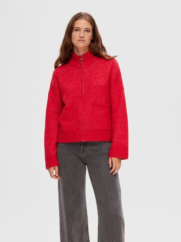 Cardigan SELECTED FEMME en rouge : devant