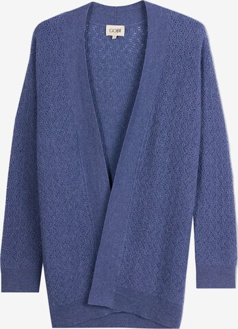 Giacchetta 'Ajour Knit Open-Front Cashmere Cardigan' di GOBI Cashmere in blu: frontale
