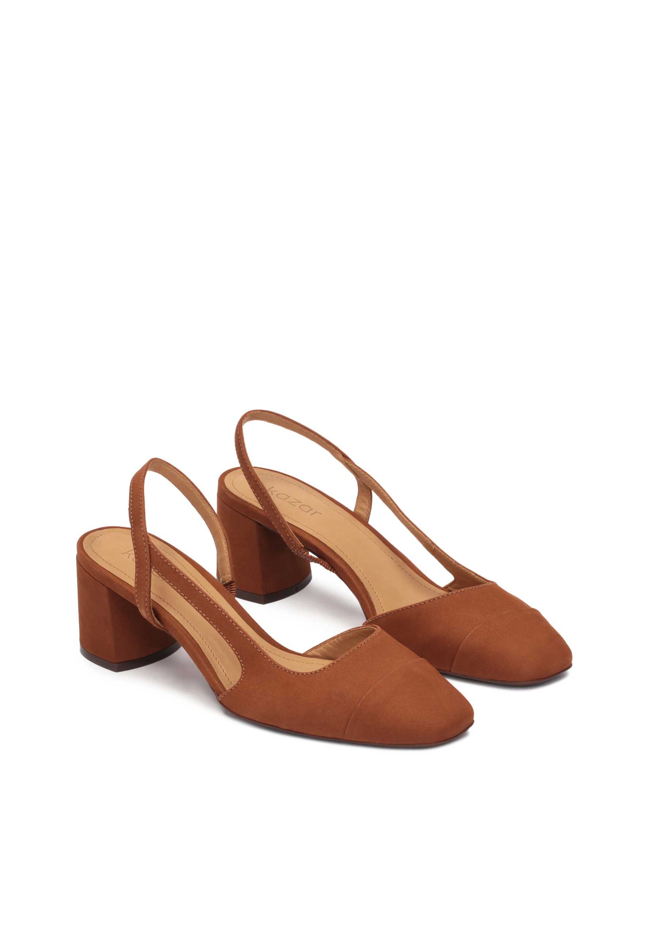 Escarpins à bride arrière Kazar en marron