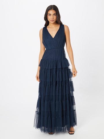 Coast Evening Dress in Blue: front