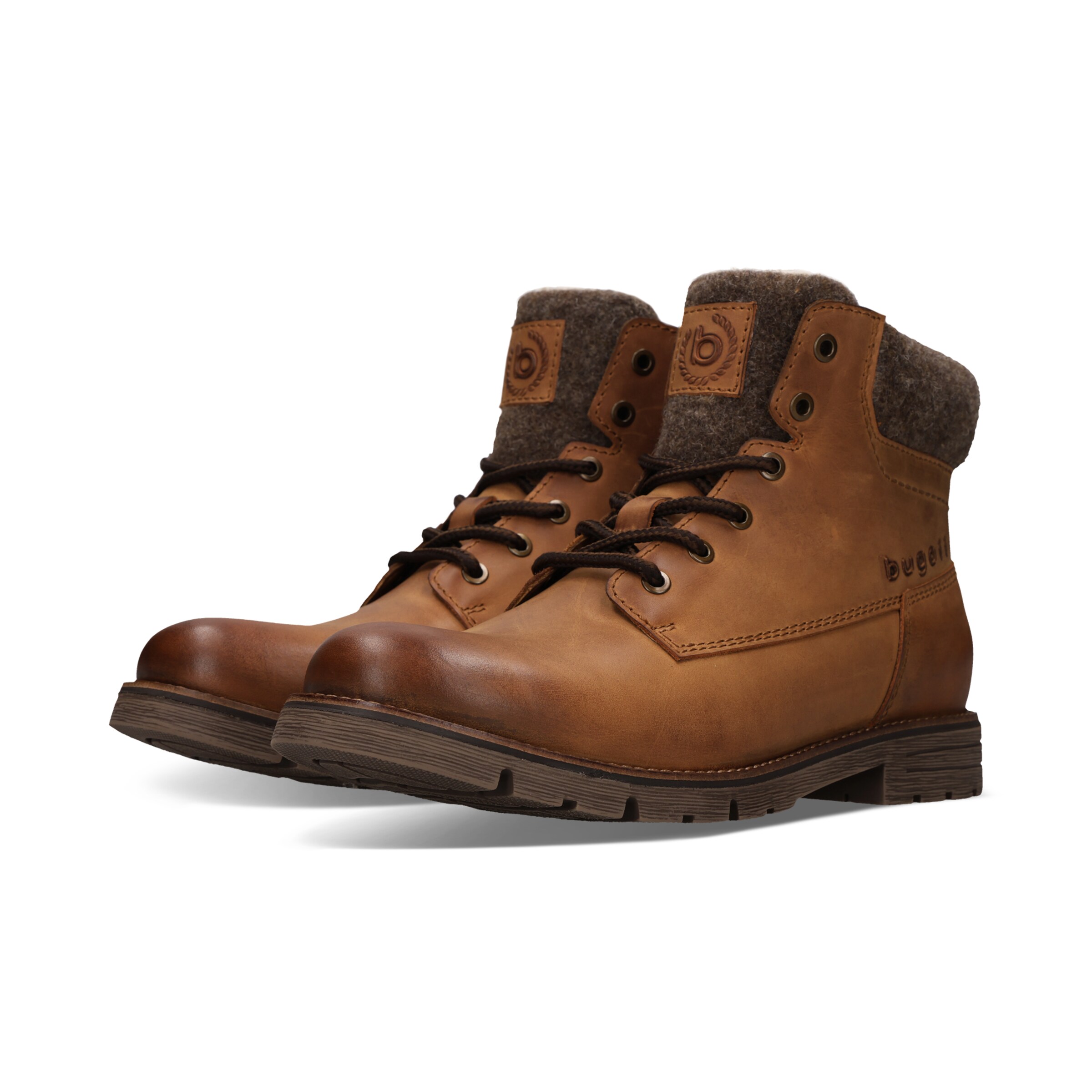 Bottines à lacets bugatti en marron