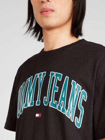 Tommy Jeans Shirt 'Varsity' in Zwart