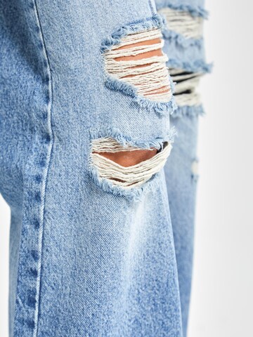 IT'S BASIC Regular Jeans 'EMMA Straight High Rise Jeans' in Blauw