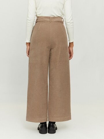 mazine Wide leg Pleat-Front Pants 'Niona' in Brown