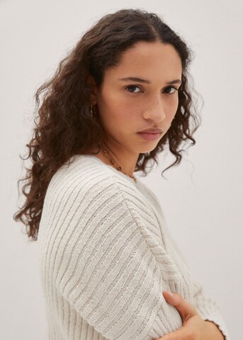 MANGO Pullover 'Pencil' i beige