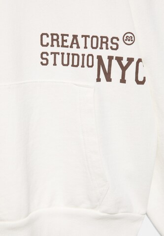 Pull&Bear Sweatshirt 'PACIFIC' in White