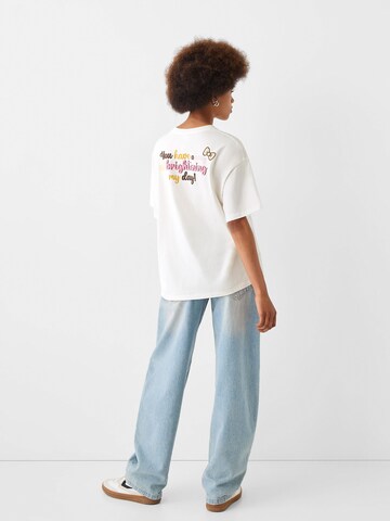 Bershka T-Shirt in Weiß