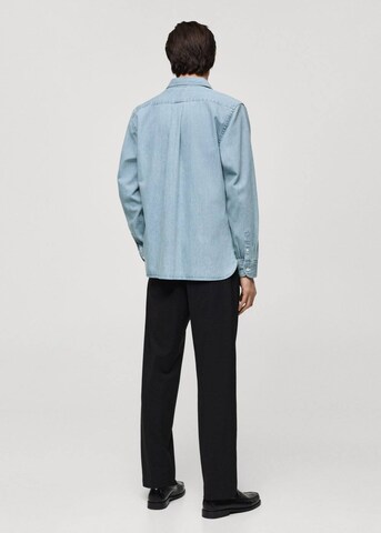 MANGO MAN Regular fit Button Up Shirt 'Robin' in Blue