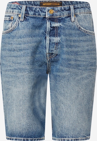 Superdry Regular Jeans in Blauw: voorkant