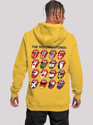 Sweat-shirt 'The Rolling Stones Voodoo Lounge Tongues' F4NT4STIC en jaune