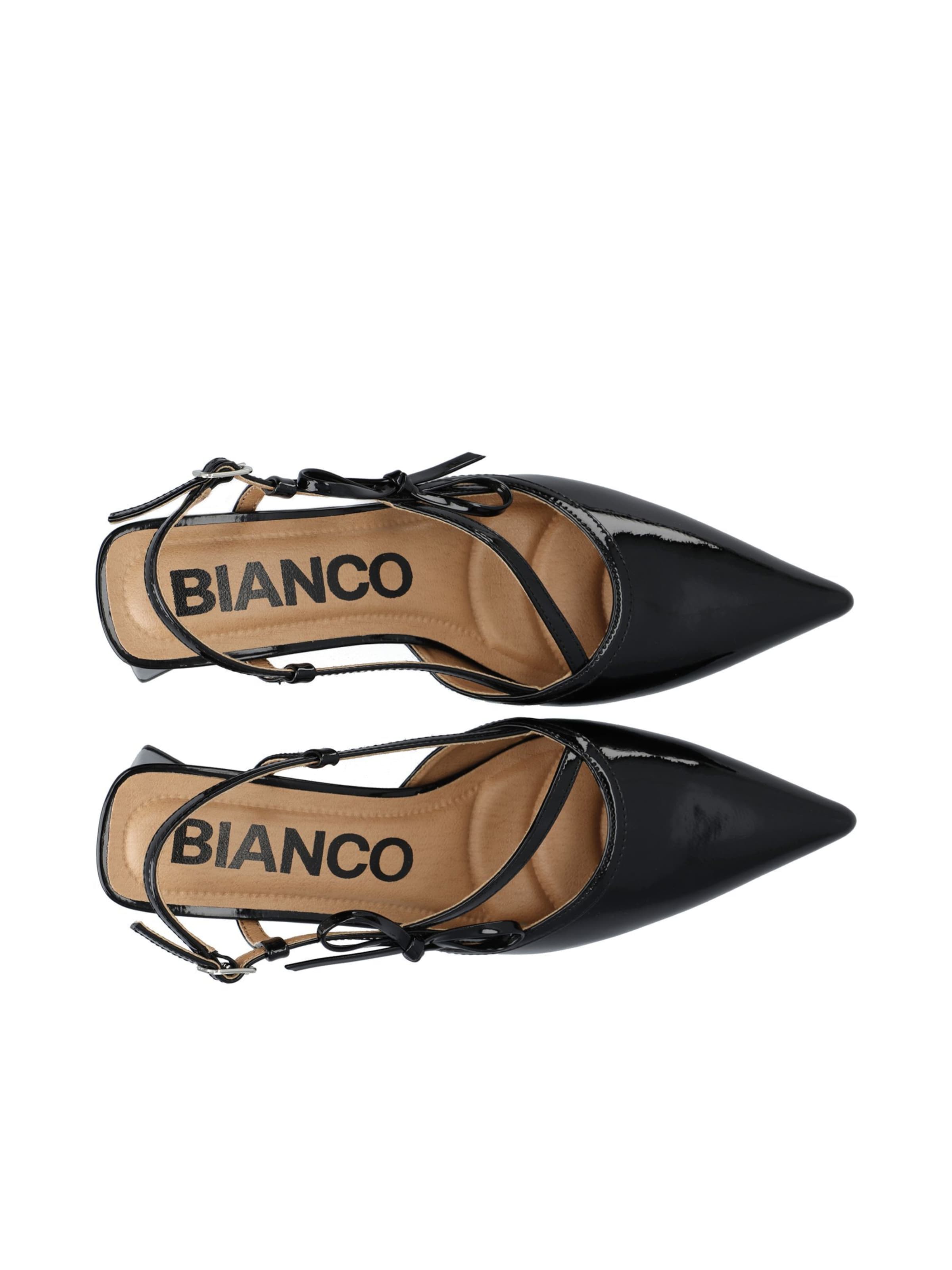 Escarpins à bride arrière 'Maralyn' Bianco en noir