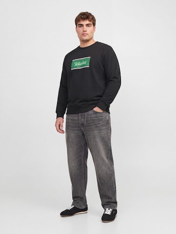 Felpa 'JJBuster' di Jack & Jones Plus in nero