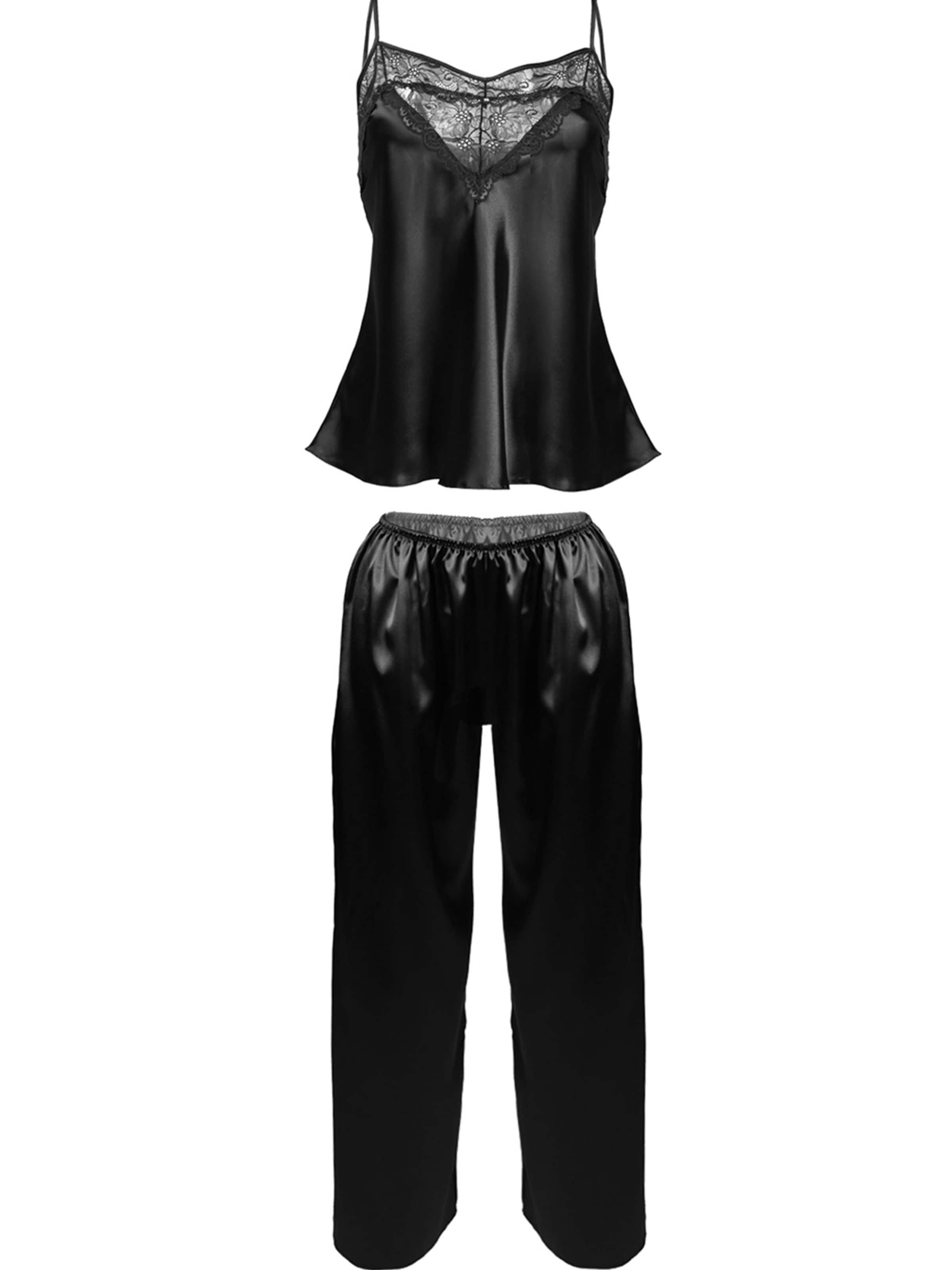 Vivisence Pyjama '2035' in Zwart: voorkant