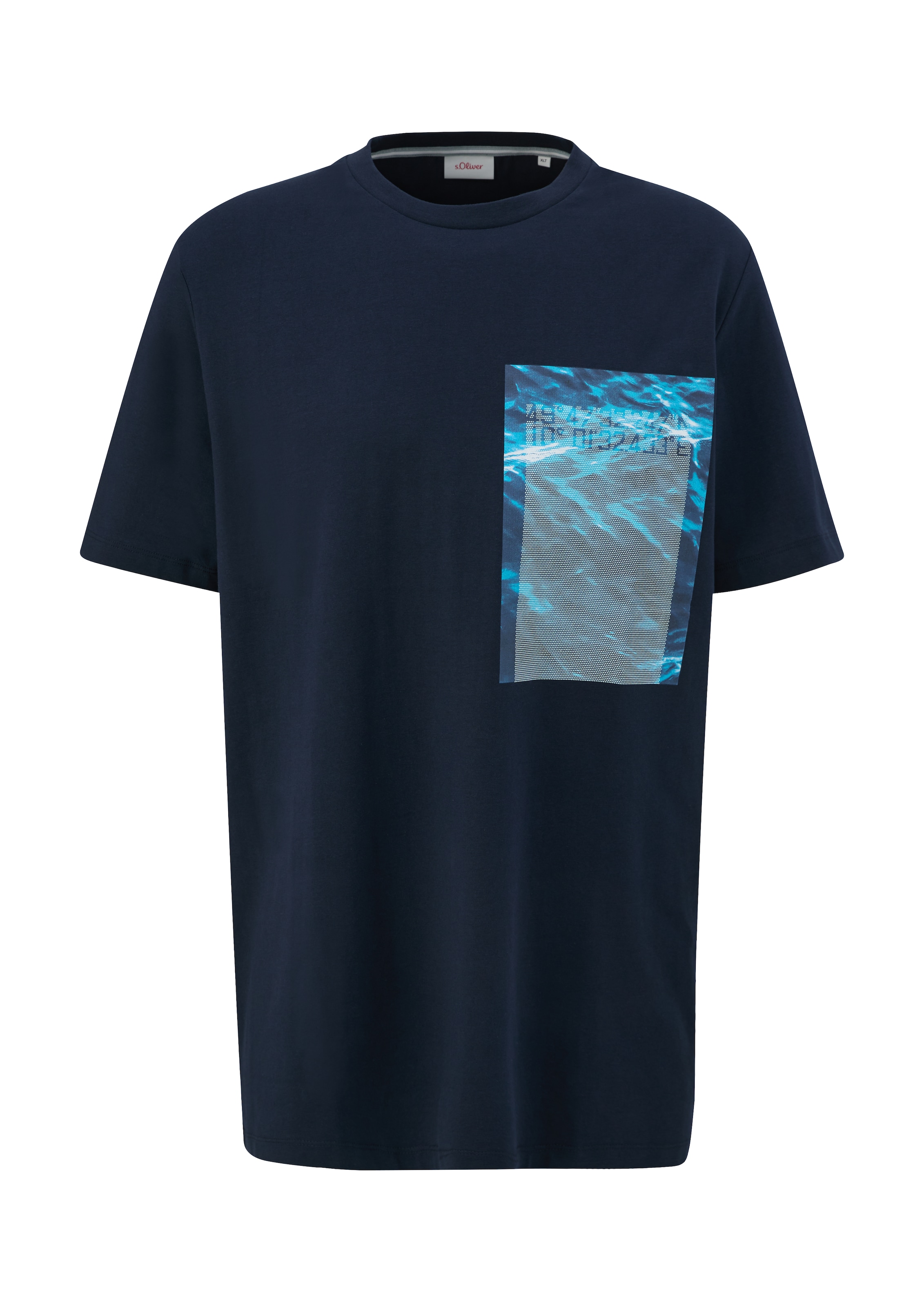 s.Oliver Men Tall Sizes Shirt in Blue: front