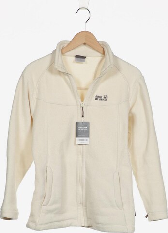 JACK WOLFSKIN Sweatshirt & Zip-Up Hoodie in L in White: front