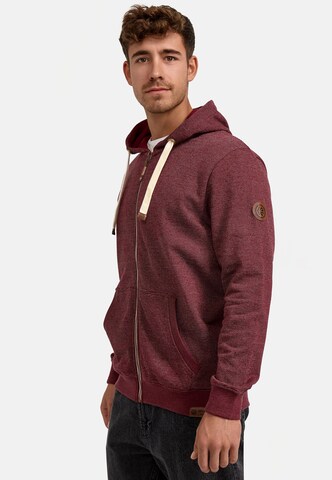 INDICODE JEANS Sweatvest ' Baustian ' in Rood