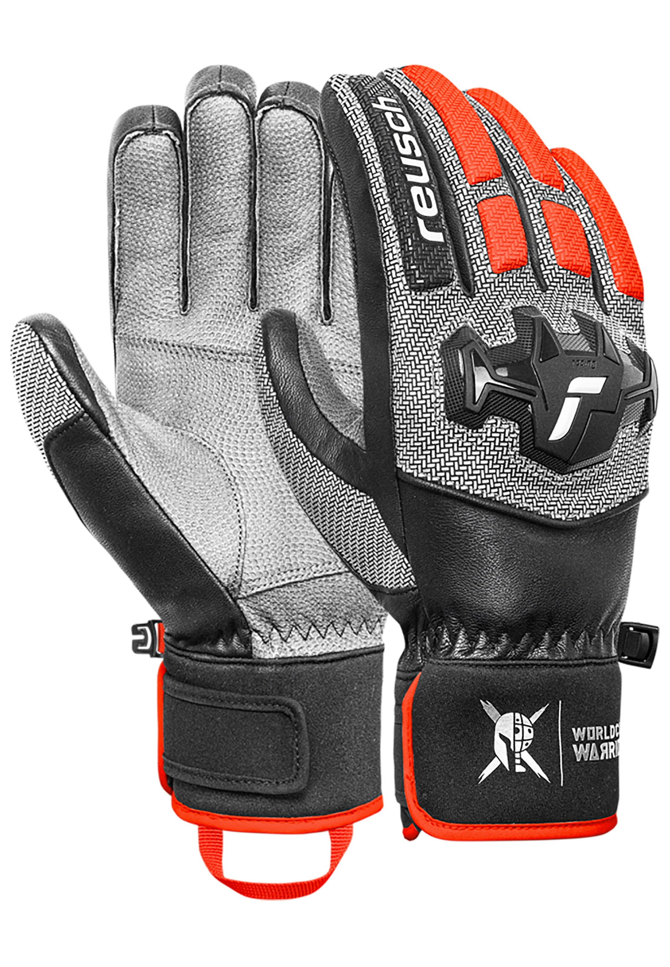 REUSCH Fingerhandschuhe Reusch Worldcup Warrior Team in Grau: Vorderseite